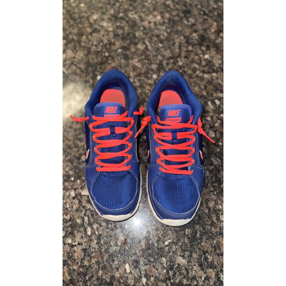 Nike Training Sneakers Blue Orange Mesh Athletic Shoes 643083-406 Womens 7.5